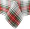 Tartan Plaid Collection Holiday Dining Table & Kitchen Décor, Square Christmas Tablecloth, 52x52, Red, Green & White